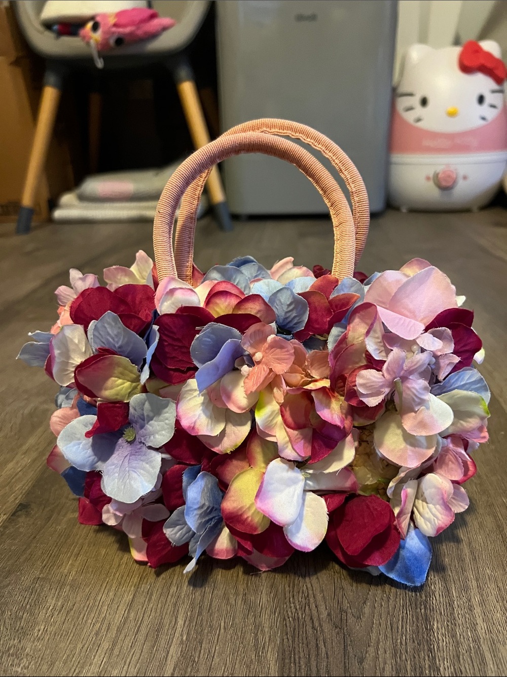 lesy by lisetta cosi girls flower petal straw bag